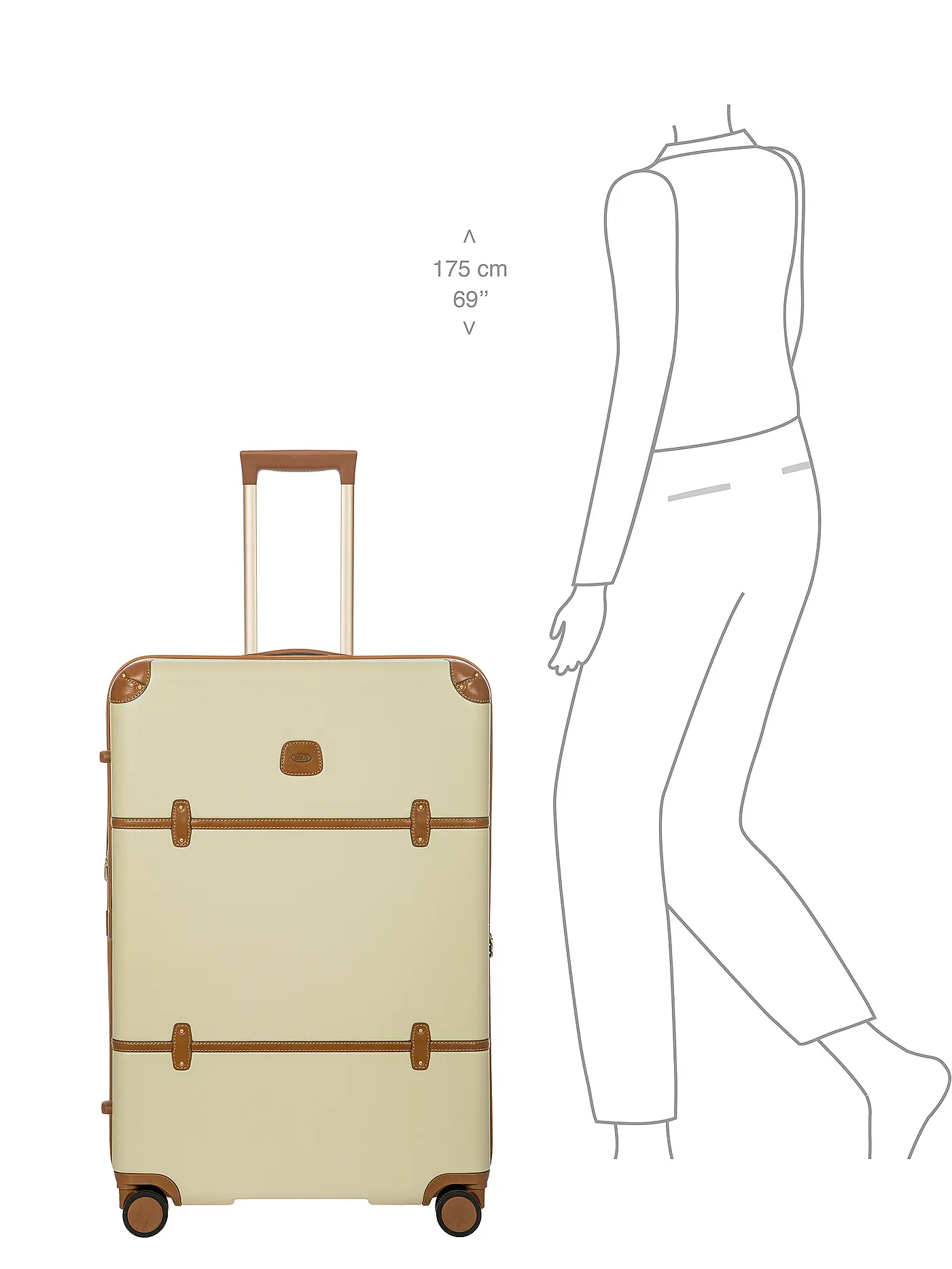 BRICS | Trolley hart BELLAGIO 76cm Creme | 